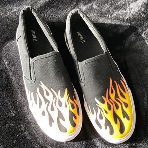 Flame sneakers.  Size 8